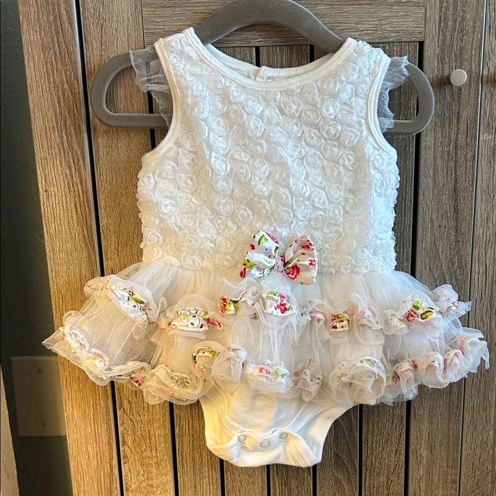 Floral White Baby Dress
